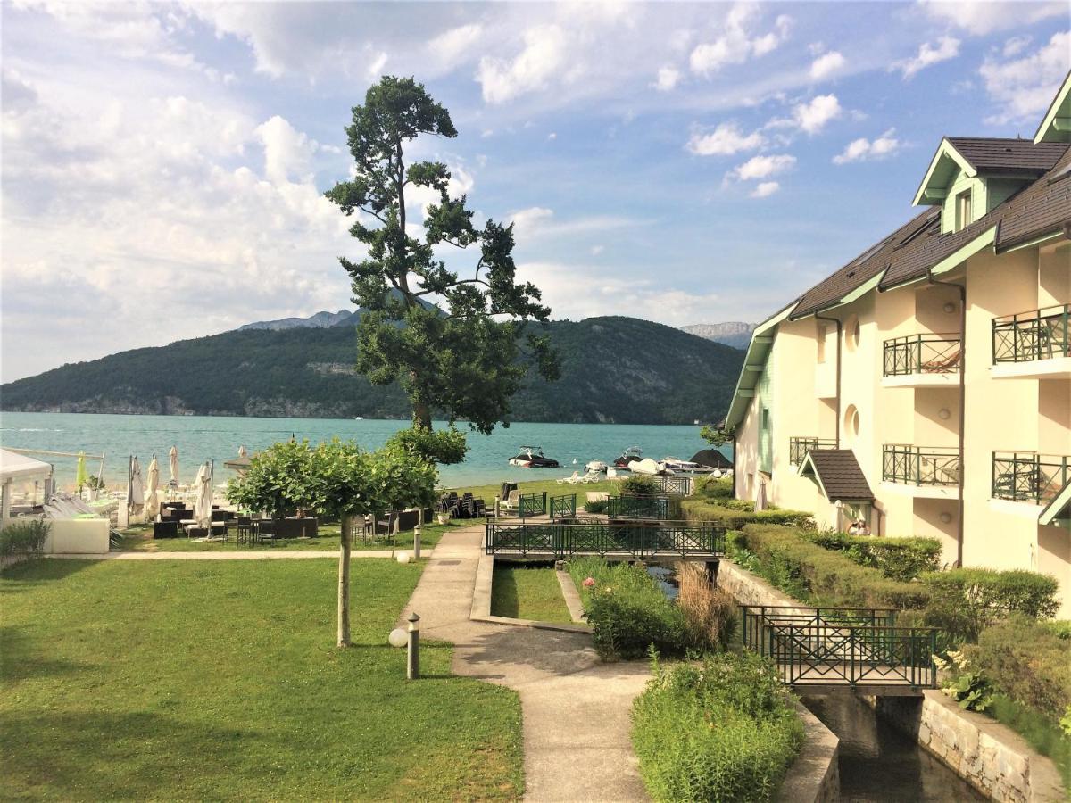 Lac Annecy Plage Privee, Duplex Baie Des Voiles Duingt Exterior photo