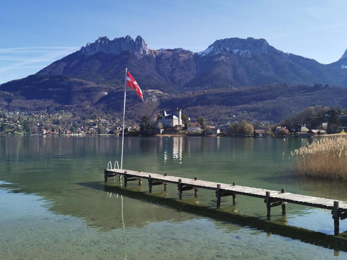 Lac Annecy Plage Privee, Duplex Baie Des Voiles Duingt Exterior photo