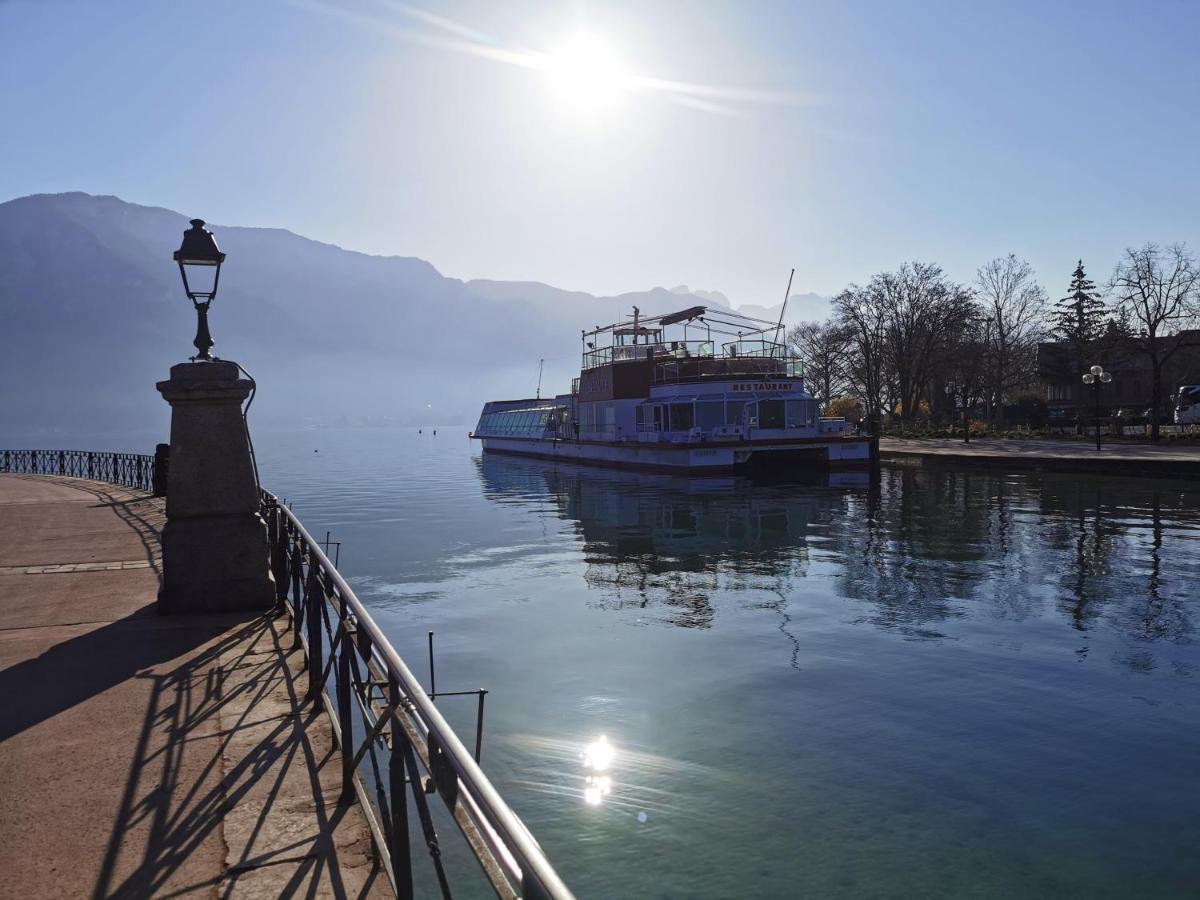 Lac Annecy Plage Privee, Duplex Baie Des Voiles Duingt Exterior photo