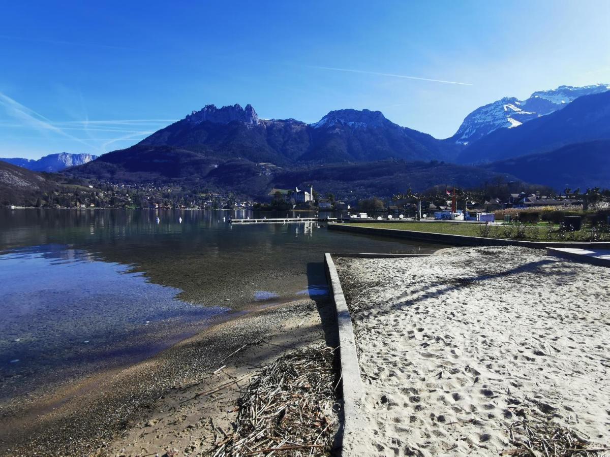 Lac Annecy Plage Privee, Duplex Baie Des Voiles Duingt Exterior photo