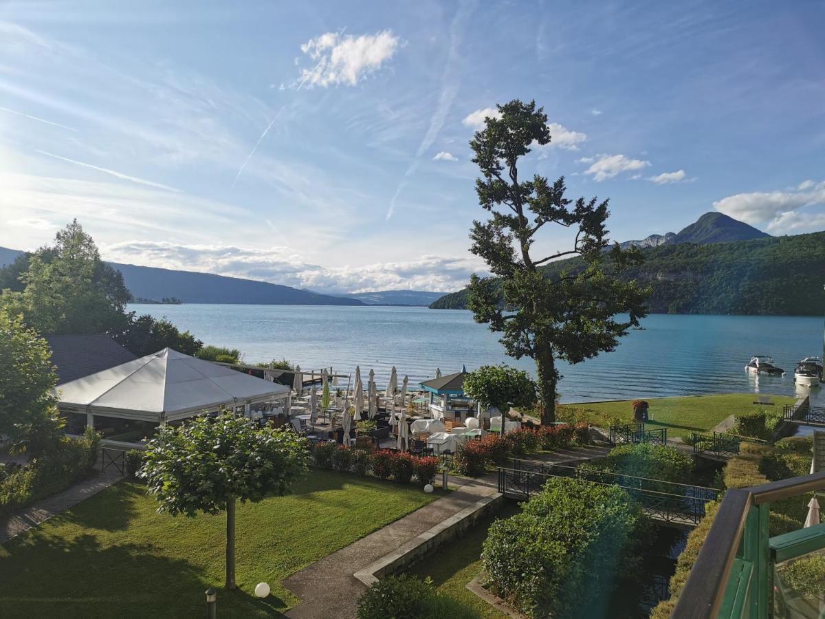Lac Annecy Plage Privee, Duplex Baie Des Voiles Duingt Exterior photo